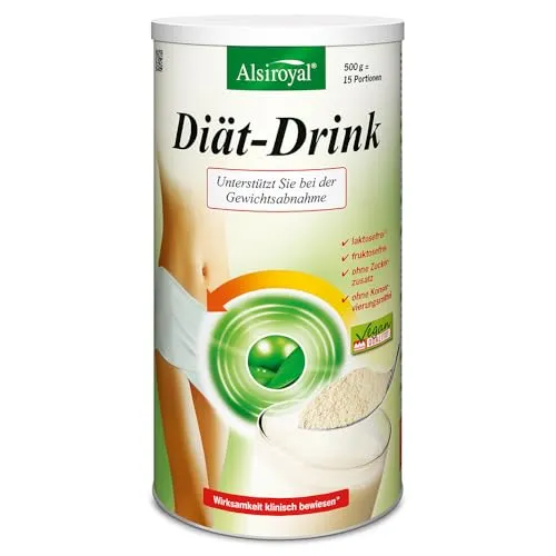 Alsiroyal Diät-Drink - Diät Shake zur Unterstützung beim Abnehmen - Brotaufstriche: Hochwertiger Mahlzeitenersatz mit hohem Eiweißgehalt, vegan und ohne Zuckerzusatz, ideal zur Unterstützung einer gewichtskontrollierenden Ernährung.