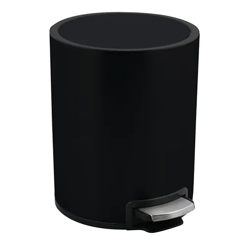 Spirella Kosmetikeimer 5 Liter Edelstahl mit Absenkautomatik - Eleganter Badezimmer Mülleimer mit Softclose-Funktion und Anti-Fingerabdruck-Beschichtung für eine hygienische Nutzung. Ideal für kleine Abfälle und einfach zu reinigen dank herausnehmbarem Inneneimer.