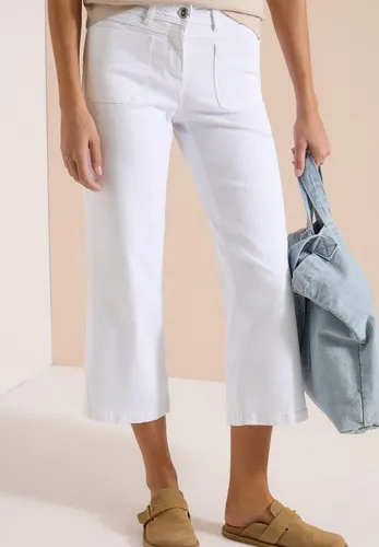 CECIL Weite Jeans Style NOS Neele White Patch Po in weiß von CECIL