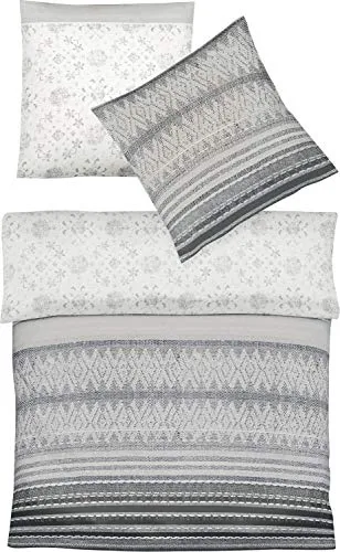 fleuresse Bettwäsche Biber Natur Größe 135x200 cm (80x80 cm)