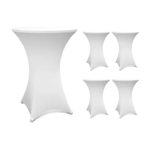 Lumaland Stehtischhusse 2er Set - Tischhussen für Stehtische in schwarz, weiß oder grau, ideal für Veranstaltungen und einfach waschbar bei 30 Grad. Perfekte Passform für 70-75cm und 80-85cm Tische.