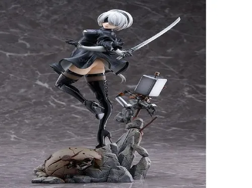 NieR: Automata Ver1.1a 2B Maßstab 1/7 Figur - Detailreiche, vorbemalte Figur von 2B aus NieR: Automata, etwa 28 cm hoch. Perfekt für Sammler und Fans, hochwertig gefertigt von Max Factory mit präziser Farbgebung.