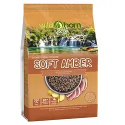 Wildborn Hundefutter Soft Amber 4 kg | Getreidefreies Hundefutter mit 70% frischem Entenfleisch - Premium Hundefutter für sensible Hunde: 70% frisches Entenfleisch, ohne Getreide und künstliche Zusätze. Extra saftige Kroketten, hergestellt in der Schweiz für beste Akzeptanz.