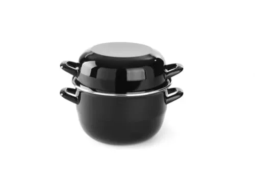 HENDI Muscheltopf, emailliert mit Deckel, 3,4L