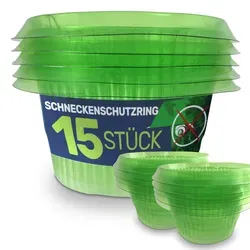 Schneckenschutzring Set – Effektiver Pflanzenkragen, Menge: 15