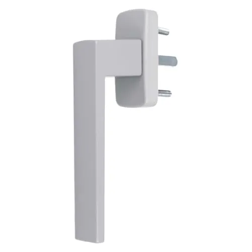 Aluminium Fenstergriff Quadrat, Farbe:Silber matt RAL 9006, Stiftlänge:45mm