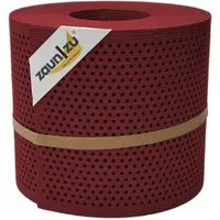 zaunzu Sichtschutz Rille gelocht 20% PP Streifen Bordeauxrot 26m - Zubehör für Zaunbau & Sichtschutz – Moderner Sichtschutzstreifen mit 20% Lochmuster aus robustem PP-Material für effektiven Sicht- und Windschutz. Einfach zu montieren und ideal für Doppelstabmattenzäune.