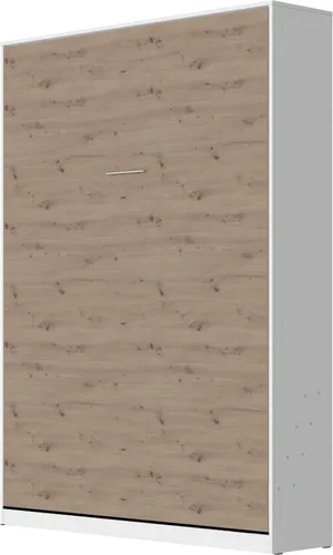 SMARTBett Schrankbett Classic 140x200 Vertikal Weiss/Wildeiche