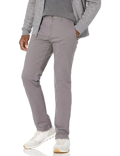 Amazon Essentials Herren Legere Stretch-Chinohose mit schmaler Passform, Dunkelgrau, 32W / 34L