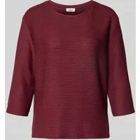s.Oliver Damen Sweater, dunkelrot gestreift - Kombistarker Sweatshirt für Damen mit langem Arm und taillenbedeckendem Schnitt. Aus weicher Sweat-Qualität für hohen Tragekomfort. Ideal für legere Outfits.