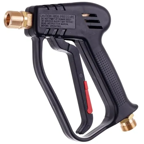 TC Technic Hochdruckreiniger-Pistole 280 bar – M22x1,5 EIN-/Ausgang – Messingventil – Edelstahlkugel & -kolben – 150°C – Kompatibel mit Kärcher HD/HDS Kranzle & Anderen Marken