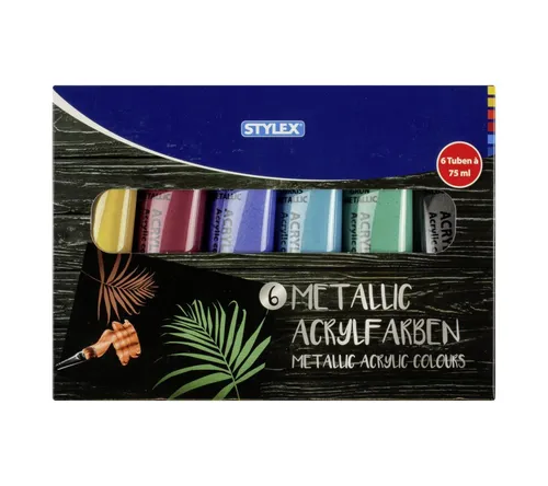 Tuben Acrylfarben / Set mit verschiedene Acrylfarben mit je 75ml 6
