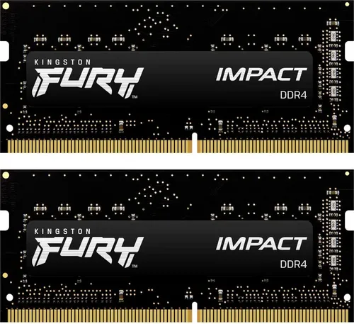 Kingston FURY Impact SO-DIMM 16GB DDR4-3200 - Arbeitsspeicher mit hoher Geschwindigkeit, ideal für Gaming und leistungsstarke Anwendungen, sorgt für flüssige Abläufe und schnelle Ladezeiten.