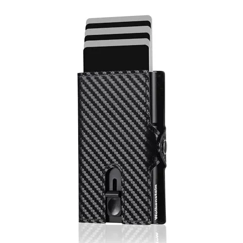 Produktbild Wolkenstein Slim Wallet mit Münzfach I Portmonee Herren Slim Wallet I Unser Kartenetui Herren Modell hat Platz für bis zu 8X Karten I Sichere RFID Geldbörse I Wallets for Men I Smart Wallet
