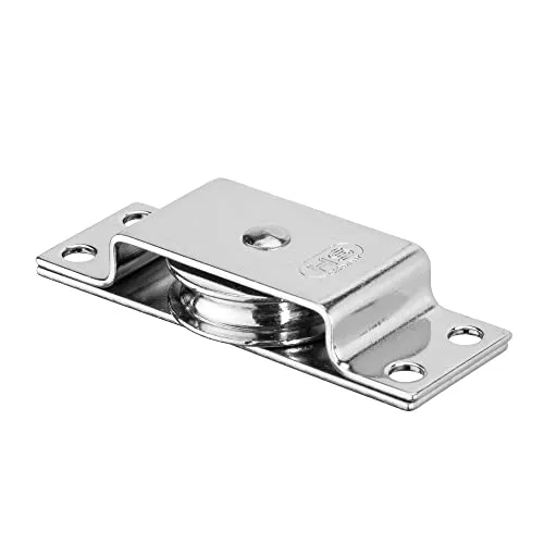 Sprenger Liegeblock Umlenkrolle für 6 mm Stahlseil I Gleitlager aus Edelstahl I Umlenkrolle liegend Arbeitslast 225kg