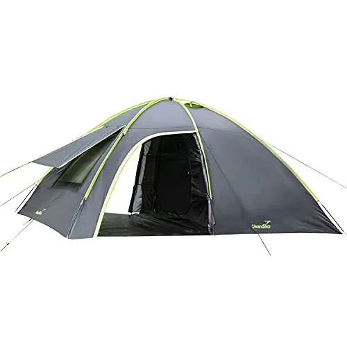Skandika Kuppelzelt Vaasa - Kompaktes 4-Personen Campingzelt - Kuppelzelt für bis zu 4 Personen mit 3000 mm Wassersäule und 195 cm Stehhöhe, ideal für Festivals oder Camping. Mit Moskitonetz und eingenähtem Boden für optimalen Schutz.