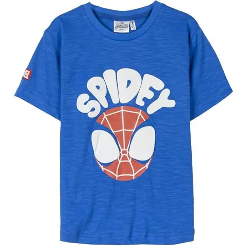 Spidey Kinder T-Shirt - Blau - Größe 4 Jahre - Kurzarm T-Shirt - Hergestellt aus 100% Baumwolle 145 g/qm - Original Produkt entworfen in Spanien