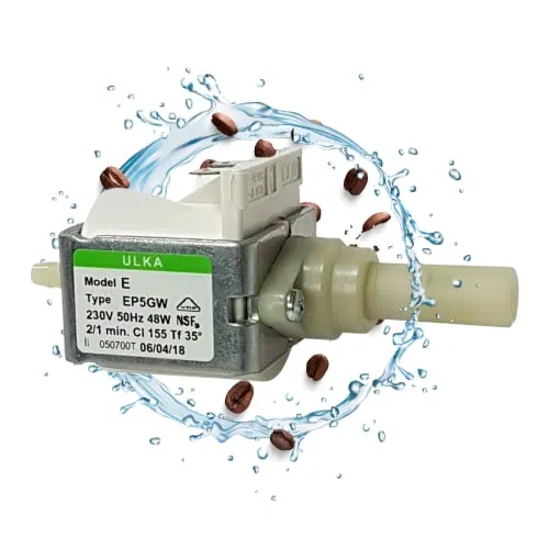 Lichtblau Pumpe Ulka EP5GW 48W 230V I Ersatzpumpe feuerfest passend für Philips Saeco 996530007753 12000140, DeLonghi 5113211311, Miele 5035151 & Krups MS-622743 I Wasserpumpe Kaffeevollautomat