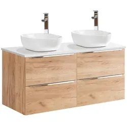 Petits-meubles Doppelwaschtisch 120 cm in Eichenoptik