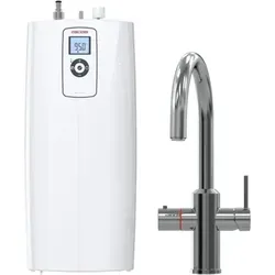 Stiebel Eltron HOT 2.6 N Premium + 3in1 c (chrom) - Heißwassergerät Set - Sanitärinstallation mit TÜV geprüftem Heißwassergerät und elegantem Wasserhahn für sofort heißes Wasser in Ihrer Küche.