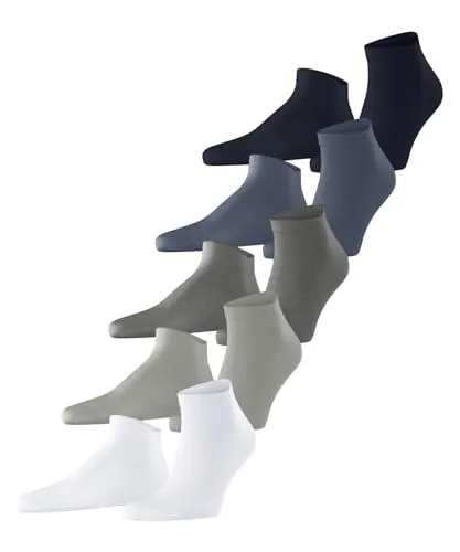 ESPRIT Herren Sneakersocken Solid-Mix Multipack M - 5 Paar knöchelfreie Herrensocken aus Biobaumwolle, fusselfrei und ideal für Sneaker. Umweltfreundlich, langlebig und perfekt für Frühling/Sommer.