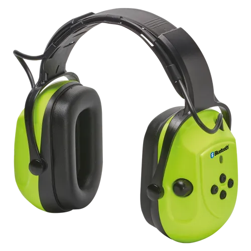 GEBOL Kapselgehörschutz Profi BT grün - SNR 29 dB - Multifunktions-Kapselgehörschutz mit Bluetooth für Telefonie und Musik, optimaler Tragekomfort und Geräuschreduzierung ab 82 dB. Ideal für sicheres Arbeiten.