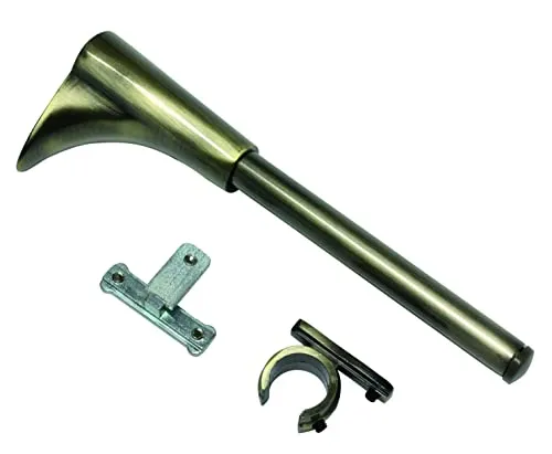 Gardinia Universal Träger 1- und 2-Lauf für Ø 16 mm Messing-antik 15 cm