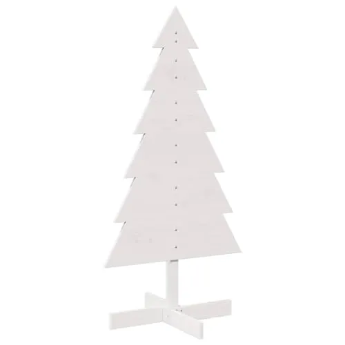 vidaXL Weihnachtsbaum aus Holz - 120cm - Nussknacker: Rustikaler Weihnachtsbaum aus Kiefernholz, individuell gestaltbar und ideal für festliche Dekorationen in jedem Raum.