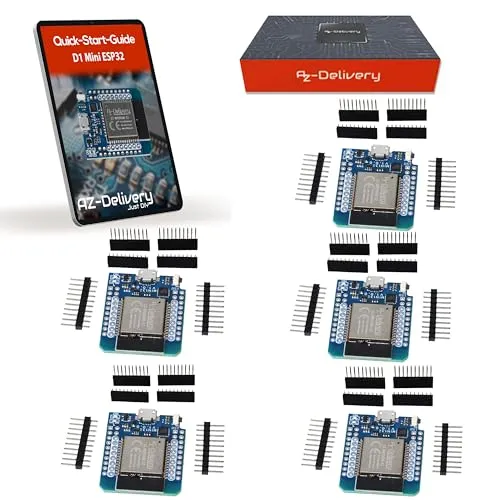 Produktbild AZDelivery 5 x ESP32 D1 Mini NodeMCU