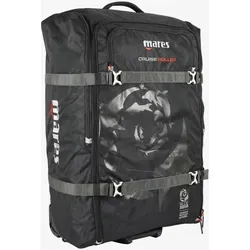 Mares Cruise Backpack Roller 2024 - schwarz/grau - Trolley mit 128 Litern Volumen, ideal für Taucher. Leicht, faltbar und mit robusten Rädern für müheloses Reisen.