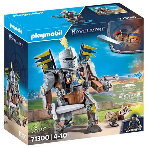 PLAYMOBIL Novelmore Ritter Gizmo Crafton - Kampfroboter mit Schwert und Kanone, fördert kreatives Spielen für Kinder ab 4 Jahren
