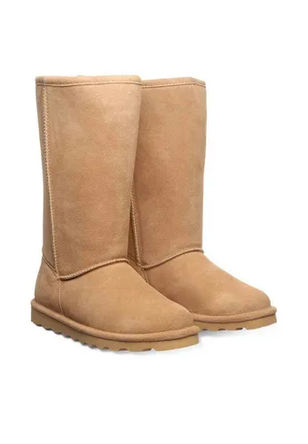 BEARPAW Elle Tall Damen Winterstiefel 1963W 243 ICED COFFEE - Braun, Größe 40 - Klassischer Wildlederstiefel mit modischer Sohlenkonstruktion. Dank der wasserabweisenden Neverwet-Imprägnierung bleibt Ihr Fuß trocken und geschützt. Warm gefüttert mit Lammfell für höchsten Komfort.
