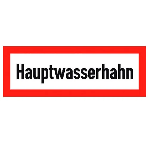 SafetyMarking Hinweisschild Hauptwasserhahn, Weich-PVC-Folie