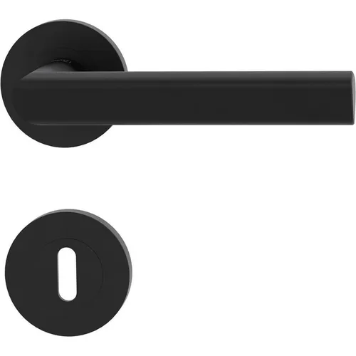 Griffwerk Türgriffgarnitur TRI 134 Graphitschwarz Buntbart Türgriff L/R