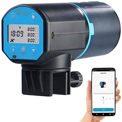 Sweetypet Fischfutterautomat: Smarter WLAN-Futterautomat für Fische