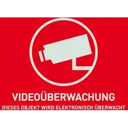 ABUS AU1320 Warnaufkleber Videoüberwachung 148 x 105mm