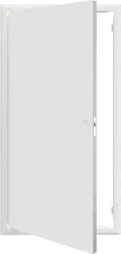 vidaXL Zugangstür Weiß 30 x 60 cm Stahl - Vordächer - Stilvolle und praktische Zugangstür aus pulverbeschichtetem Stahl mit schickem, mattem Finish und sicherem Schloss, ideal für Innen- und Außenbereiche.