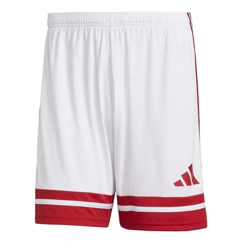 adidas Men's SQUADRA25 Short, White/Team Power red 2, 3XL