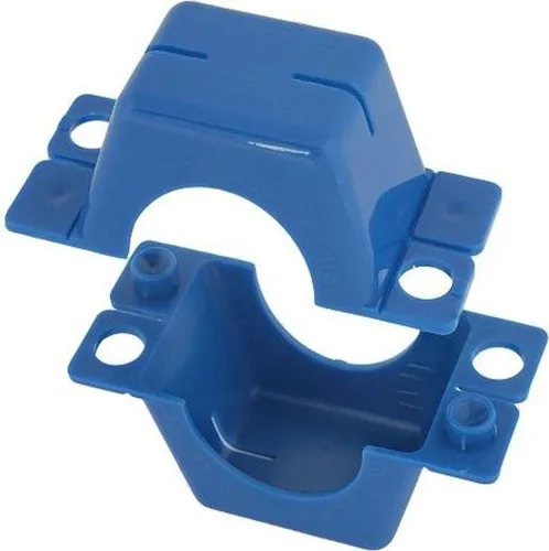 JS Plombierschelle 1 1/2 Zoll, blau, beschriftet, 2-teilig