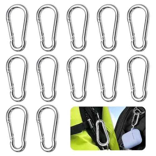 Stück Karabiner,Carabiner Belastbar Bis 36kg,Belastbar Kleine Karabinerhaken,Karabiner Edelstahl Schlüsselanhänger für Reisen Rucksack,Hundeleine,Camping,Boxsack etc 20