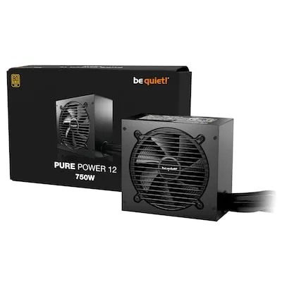 be quiet! PURE POWER 12 750W - 80 PLUS Gold PC-Netzteil, leise und leistungsstark für High-End GPUs mit PCIe 5.1 Unterstützung