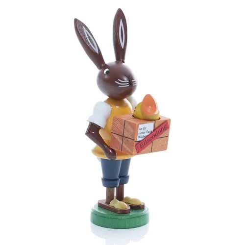 Rudolphs Schatzkiste Osterfigur Hase Postbote Höhe ca 9 cm NEU Osterdeko Osterhasenfigur Ostern Osterei Frühling Erzgebirge Seiffen Hase Post Briefe Pakete