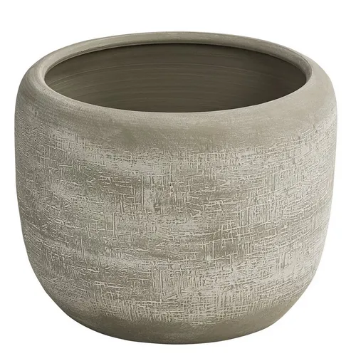 Dehner Übertopf Romy, Ø 28 cm, Keramik in Creme - Eleganter Übertopf Romy aus robuster Keramik, ideal für Zimmerpflanzen. Sein modernes Design in cremefarbener Optik bringt frischen Wind in jede Einrichtung und setzt Pflanzen gekonnt in Szene.