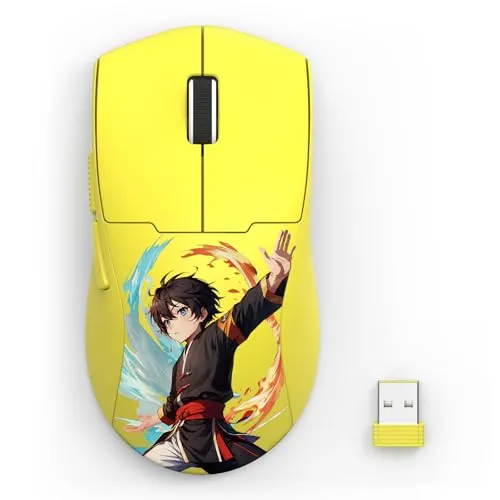 Redragon M918AK 3-Modus-Kabellose Gaming-Maus, 55g, leichte 26K DPI-Maus mit ergonomischem, natürlichem Griff, vollständig programmierbare Tasten, Software unterstützt