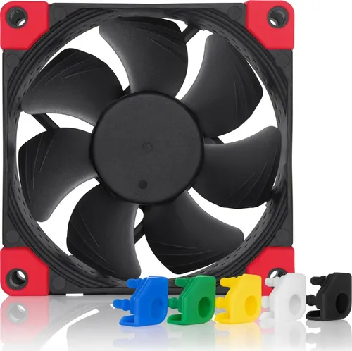 Noctua NF-A8 PWM chromax.black.swap - Leiser Premium-Lüfter (80mm) - Gehäuselüfter mit hervorragender Kühlleistung und extrem leisem Betrieb. Ideal für kompakte PC-Systeme, NAS und mehr. Chromax.black.swap-Edition mit austauschbaren Pads in verschiedenen Farben.