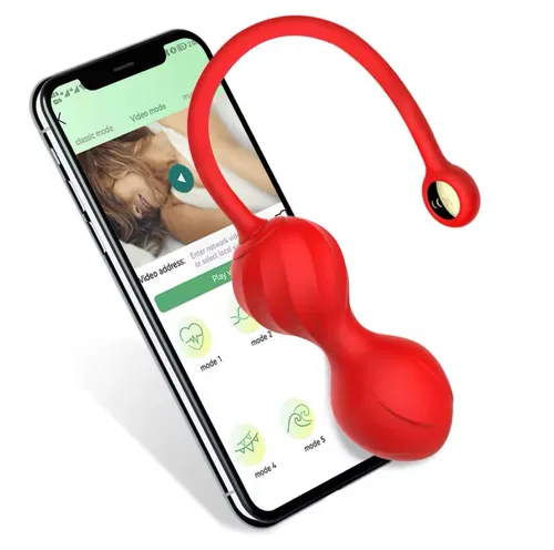denu-shop Beckenbodentrainer Silikon Beckenbodenkugel für Frauen - Effektives Training für die Beckenbodenmuskulatur mit hochwertigem Silikon. Ideal zur Unterstützung der Muskulatur und für mehr Freude im Alltag. USB aufladbar und mit App-Steuerung für individuellen Einsatz.
