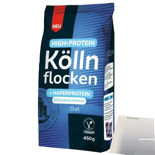usy Bundle für Kölln High Protein Köllnflocken Oat (450g Beutel) + usy Block