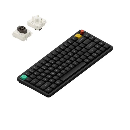 NuPhy Air75 V3 Mechanische Tastatur - Low-profile Wireless-Tastatur mit programmierbaren Tasten und eingebautem Akku, ideal für Büro und Gaming.