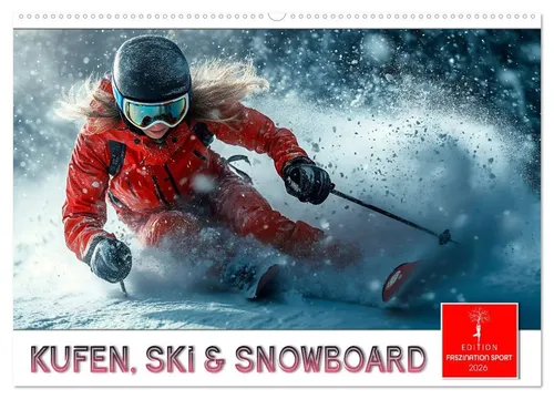 Peter Roder | Kufen, Ski & Snowboard Wandkalender 2026 - Wandkalender im DIN A2 Format mit 14 Seiten voller atemberaubender Action in Eis und Schnee. Ideal für Ski- und Snowboard-Liebhaber, perfekt als Geschenk für die ganze Familie.