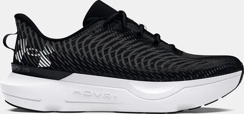 Under Armour Infinite Pro Laufschuhe Damen - Größe 38 1/2, black-castlerock-white - Laufschuhe für Damen mit atmungsaktivem Strickobermaterial und 3D-Printdetails, ideal für optimalen Tragekomfort beim Laufen.